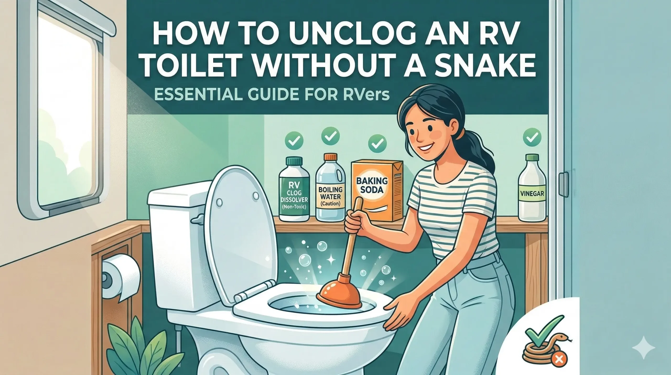 How to Unclog an RV Toilet Without a Snake (Methods That Actually Work)