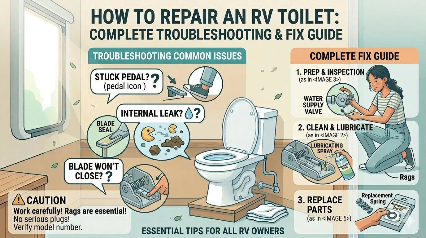 how to repair an rv toilet