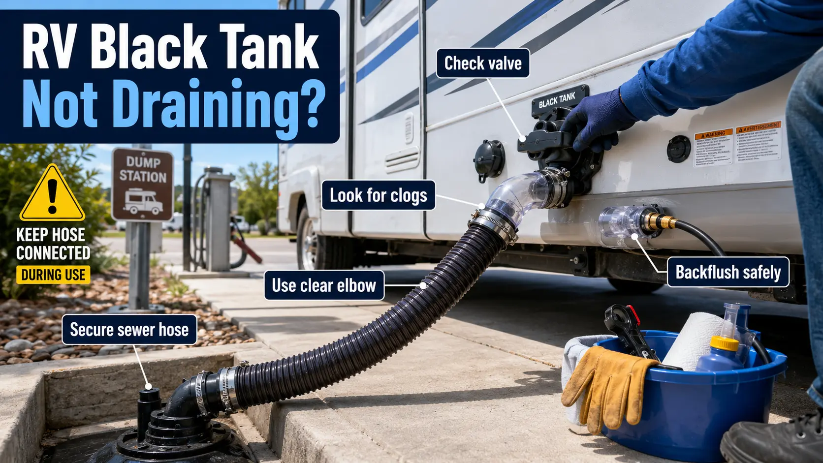 RV Black Tank Not Draining 7 Causes & Safe Fixes