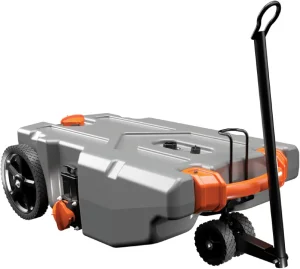 Camco RV Rhino Heavy Duty 28 Gallon Portable Waste Holding Tank with Steerable Wheels 